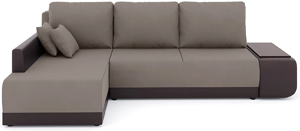 Коричневый угловой диван Нью-Йорк Плюш Дизайн 5