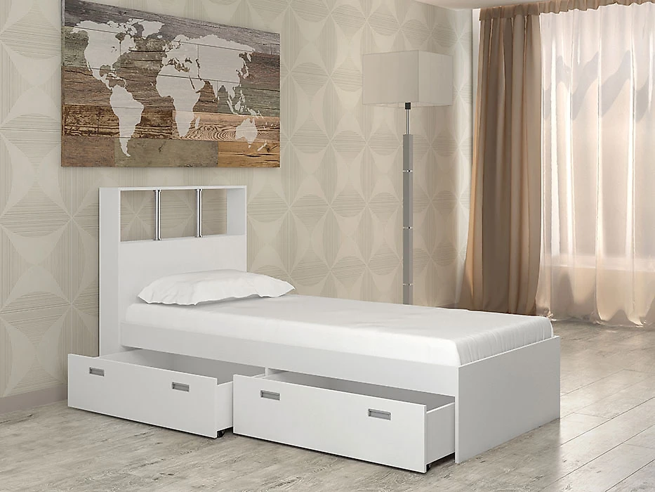 Двуспальная кровать с изголовьем Бриз-6 (90) Дизайн-1