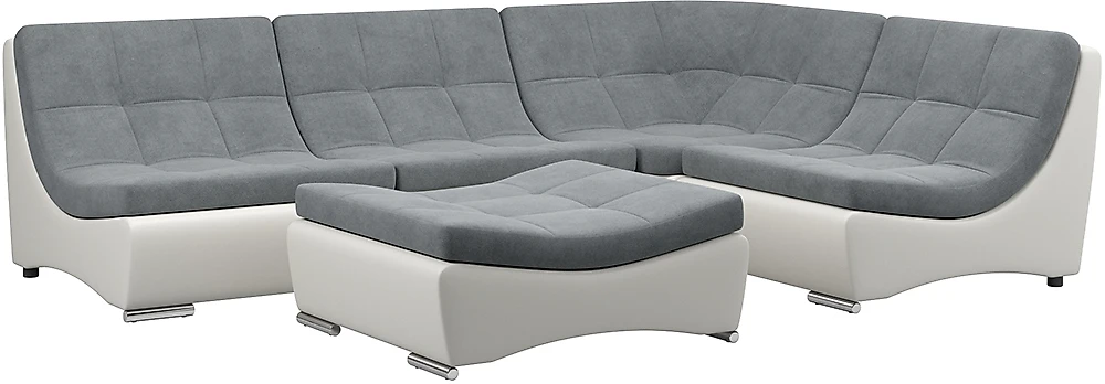 Угловой диван без подлокотников Монреаль-6 Слэйт