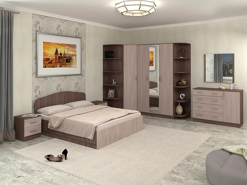 Модульная спальня Тавла-16 Л Дизайн-2