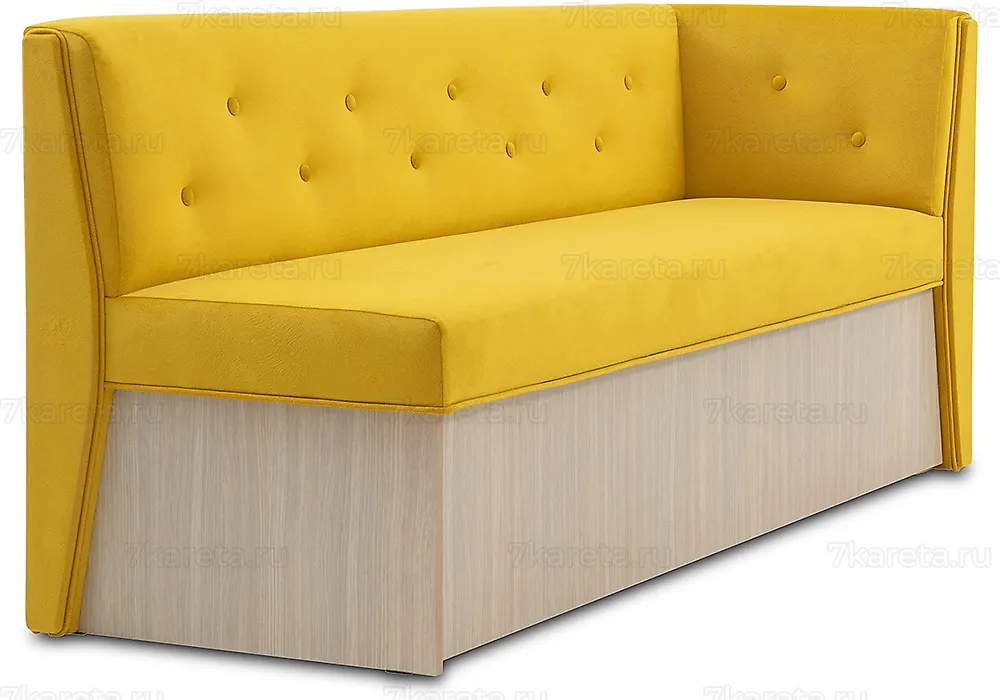 раскладной диван на кухню Верона с углом Желтый