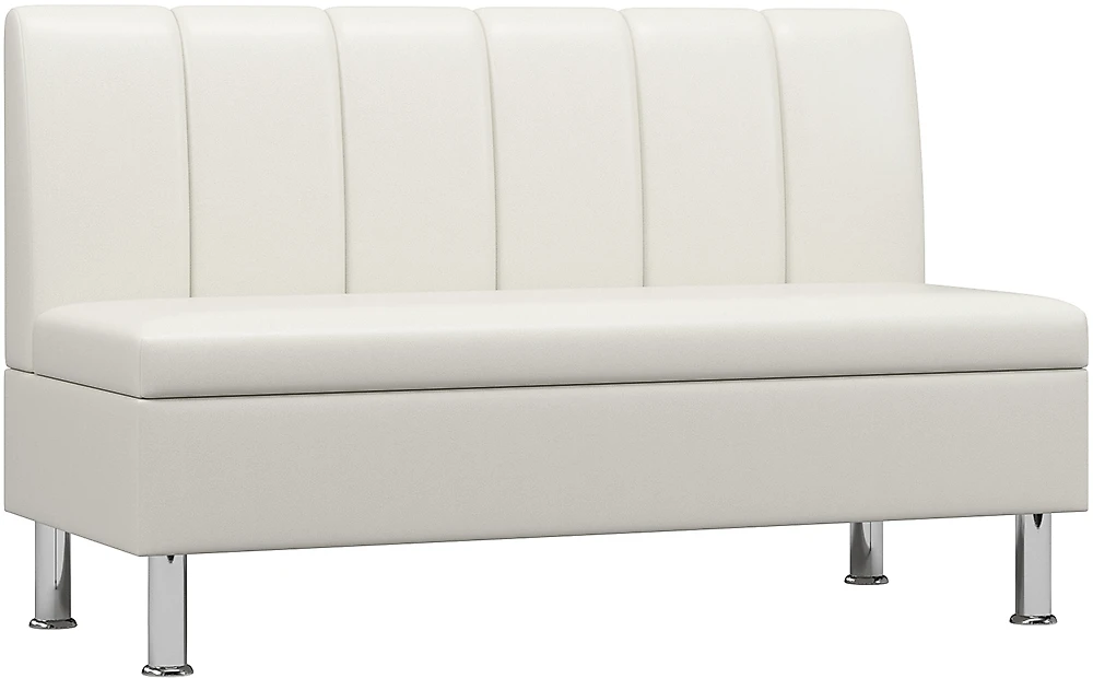 Прямой диван из экокожи Лайм Белый