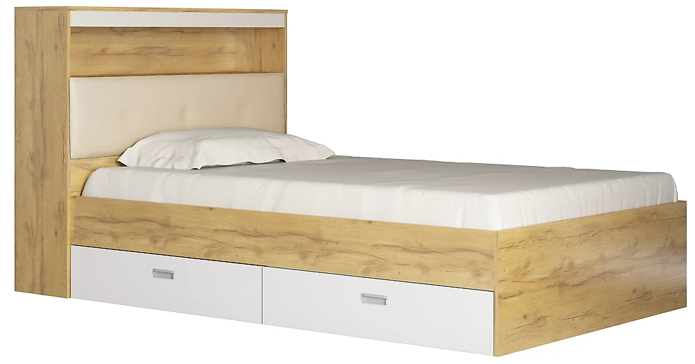 Кровать со спинкой Виктория-3-120 Дизайн-1