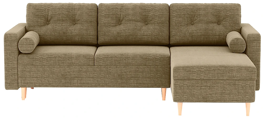 Угловой диван с независимым пружинным блоком Белфаст Кантри Дарк Беж