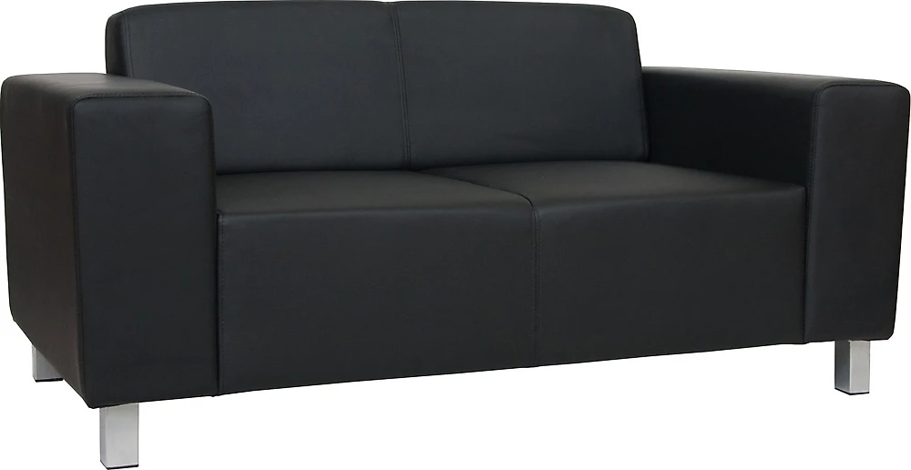 Прямой диван из экокожи Алекто-2 двухместный Дизайн 1