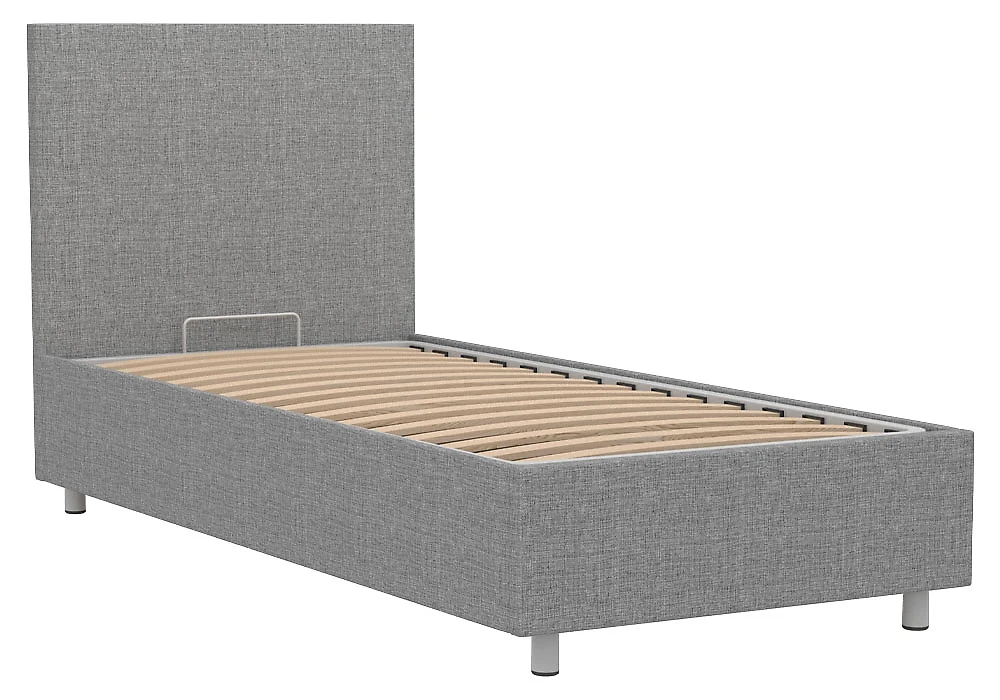 Кровать с подъемным механизмом Белла 90х200 с бельевым ящиком Кантри Грей