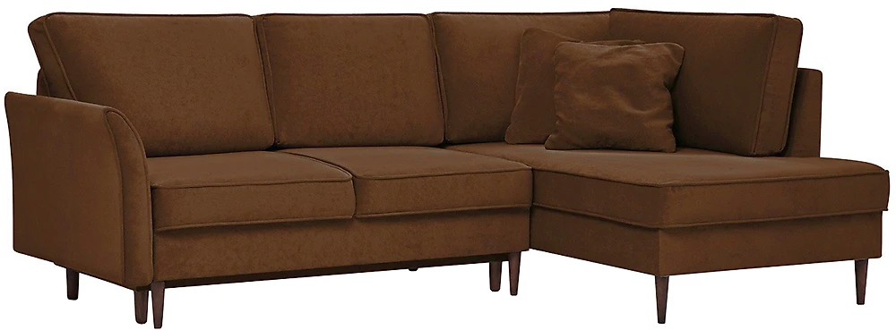 Угловой диван для гостиной Джулия Софт Браун
