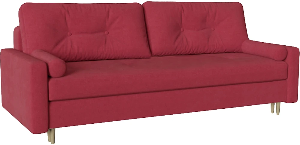 Прямой диван из рогожки Сканди (Белфаст) Плюш Бордо