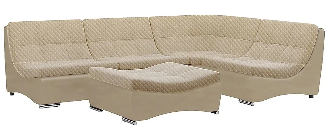Угловой диван без подлокотников Монреаль-6 Даймонд беж