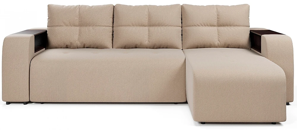 Угловой диван с правым углом Дуглас Плюш Беж