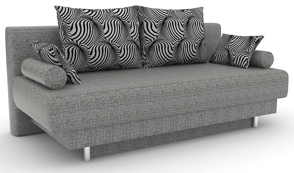 Прямой диван серого цвета Алькантара Изи Лайт Грей