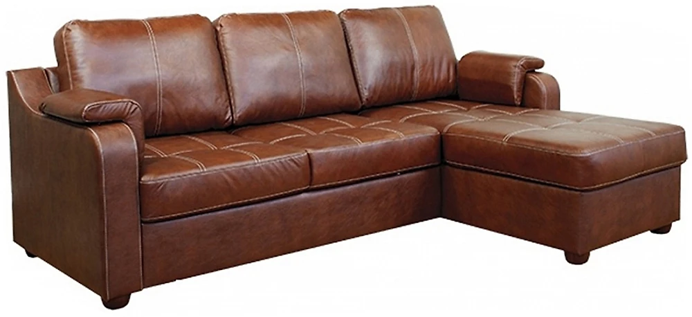 Мини угловой диван Берета Дизайн 3 кожаный