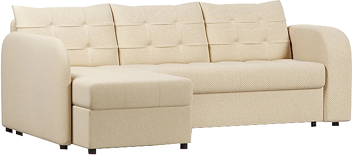 Угловой диван с ящиком для белья Беллано Беж