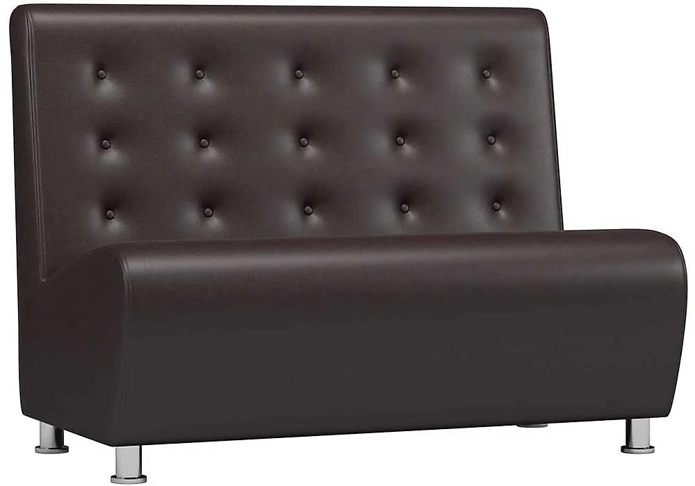 Маленький кожаный диван Прометей Браун