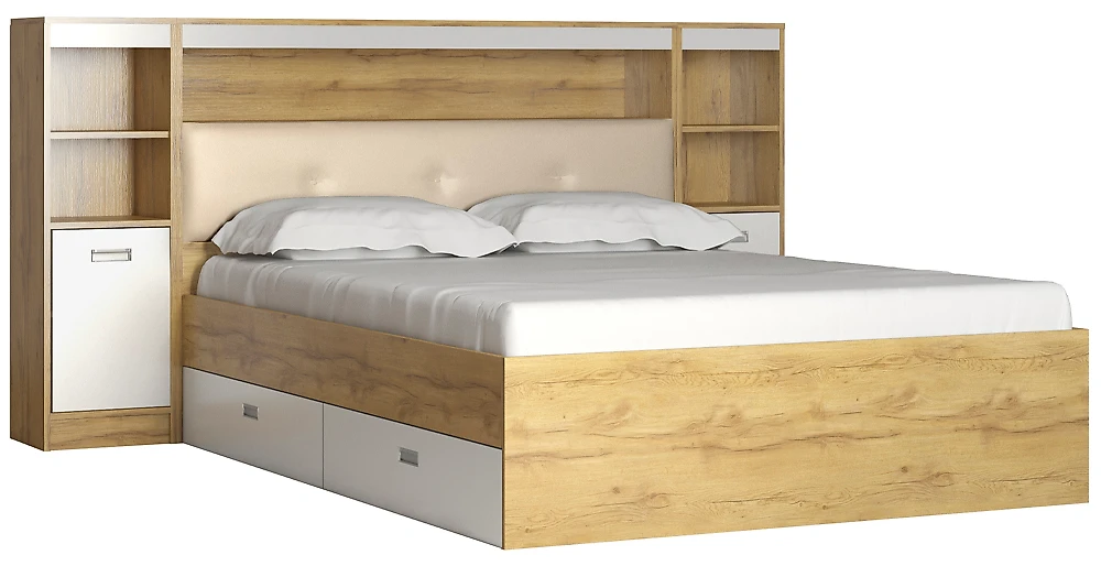 Низкая кровать Виктория-5-140 Дизайн-1