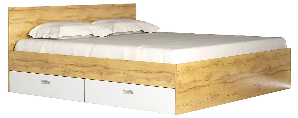 Двуспальная кровать эконом Виктория-1-180 Дизайн-1